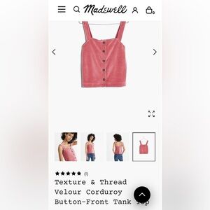Madewell velour tank — super cute for late summer through fall!